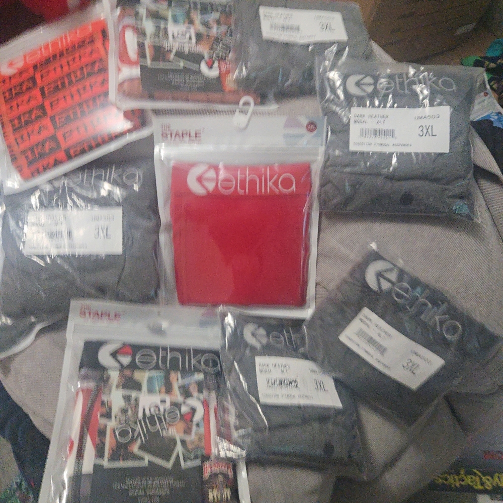 ethika Red and Gray Men's Staple Underwear Pack 3XL